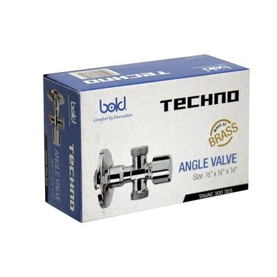 Bold Twin Outlet Valve With Round Handle - 1/2 X 1/2 Inch