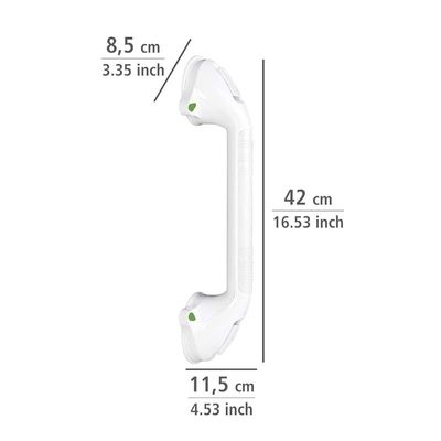 Wenko Wall Grip Secura, Plastic, Bathroom And Shower Safety Grab Bar, Toilet Aid - White