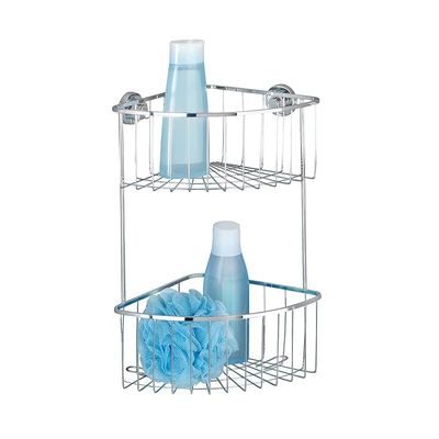 Wenko Power-Loc Stainless Steel 2-Tier Corner Rack Bovino