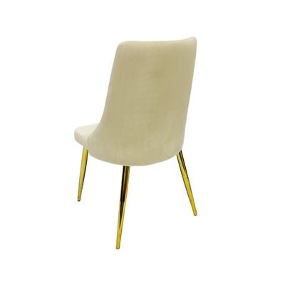 Velvet Dining Chair Armless Cushion Comfy Upholstered Living Room Kitchen Furniture Leisure Side Chairs Metal Legs