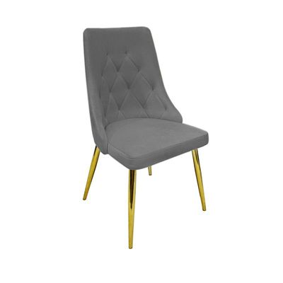 Velvet Dining Chair Armless Cushion Comfy Upholstered Living Room Kitchen Furniture Leisure Side Chairs Metal Legs