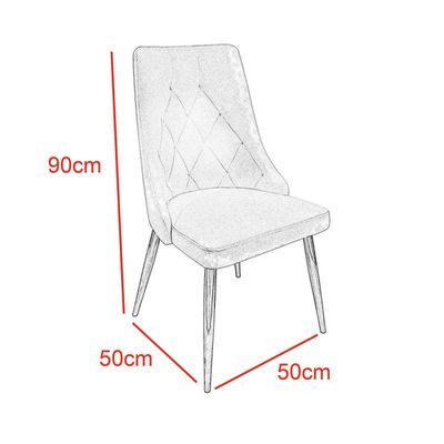 Velvet Dining Chair Armless Cushion Comfy Upholstered Living Room Kitchen Furniture Leisure Side Chairs Metal Legs