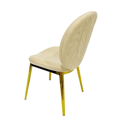 Velvet Dining Chair Upholstered Comfortable Cushion Armless Chair Dining Living Room Furniture