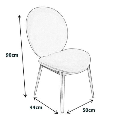 Velvet Dining Chair Upholstered Comfortable Cushion Armless Chair Dining Living Room Furniture