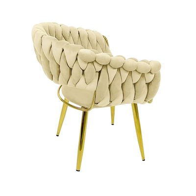 Maple Home Velvet Chairs Modern Accent Dining Chairs Flannelette Comfy Upholstered Dining Room Furniture Leisure Chairs Golden Metal Leg