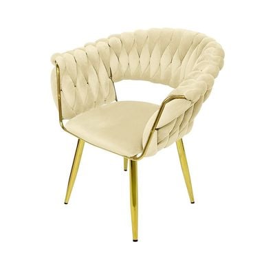 Velvet Chairs Modern Accent Dining Chairs Flannelette Comfy Upholstered Dining Room Furniture Leisure Chairs Golden Metal Leg