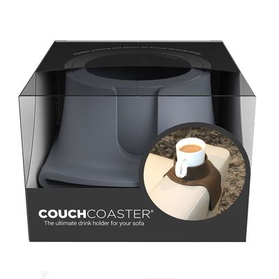 CouchCoaster Drink Holder For Sofa, Steel Grey