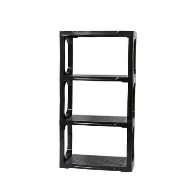 STRATA 4 Tier Garage Storage Shelf Unit Heavy Duty, 148H x 75W 37D cm, Shelving, Rack Warehouse Industrial Black, XW127-BLK-EX, Shelving Unit,