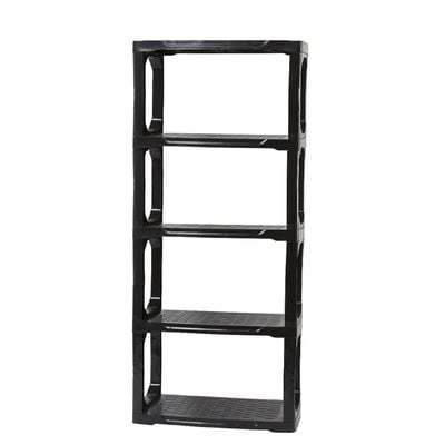 Strata, Made in UK, Heavy Duty 5 Tier Shelf Rack, Black, W75 x D37 x H196 cm , STR-XW128-BLK-EX 