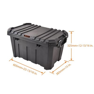 Tactix Heavy Duty Outdoor Storage Box, Black (45 L), TTX-320502