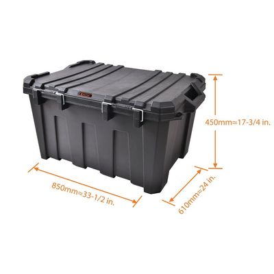 Tactix Heavy Duty Outdoor Storage Box, Black (135 L), TTX-320508