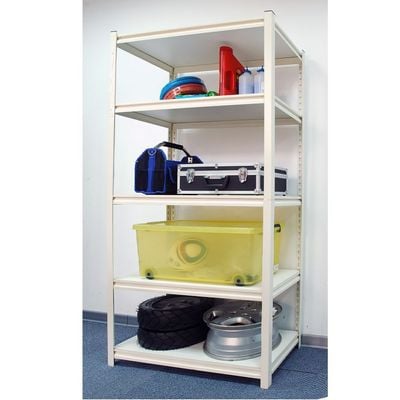 Tactix Premium 5-Shelf Rack 30x12x60 inch, White [TTX-329001]