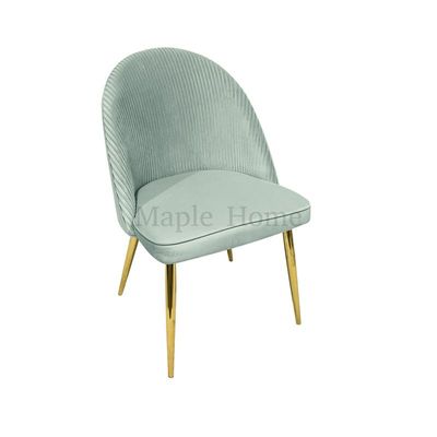 Velvet Dining Chair Upholstered Armles Dining Living Room Furniture Light Grey