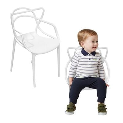 Stackable Plastic Children Chair Learning Durable Waterproof Kid-friendly Stool Furniture