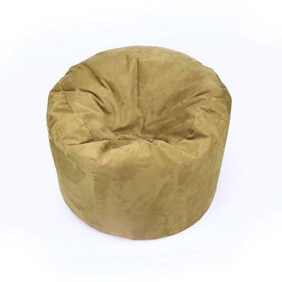 Luxe Decora Pluche Water Repellent Suede Bean Bag With Filling (Compact) - Sandy Beige