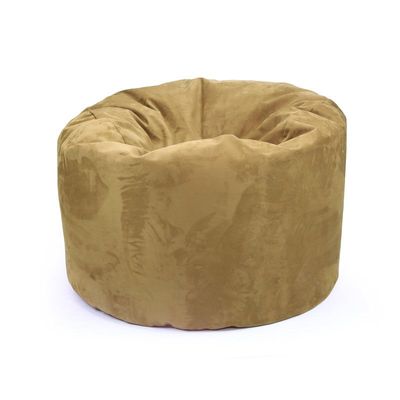 Luxe Decora Pluche Water Repellent Suede Bean Bag With Filling (Compact) - Sandy Beige