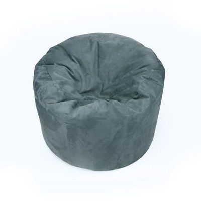 Luxe Decora Pluche Water Repellent Suede Bean Bag With Filling (Compact) - Midnight Blue