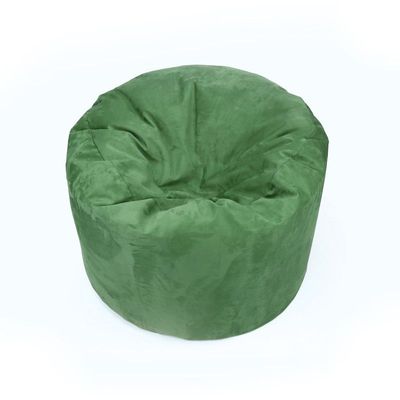 Luxe Decora Pluche Water Repellent Suede Bean Bag With Filling (Compact) - Hunder Green