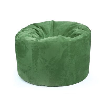 Luxe Decora Pluche Water Repellent Suede Bean Bag With Filling (Compact) - Hunder Green