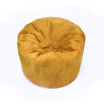 Luxe Decora Pluche Water Repellent Suede Bean Bag With Filling (Compact) - Mandarin Orange