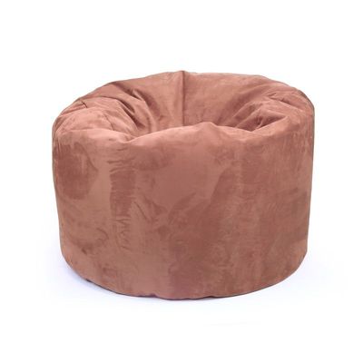 Luxe Decora Pluche Water Repellent Suede Bean Bag With Filling (Compact) - Baby Pink