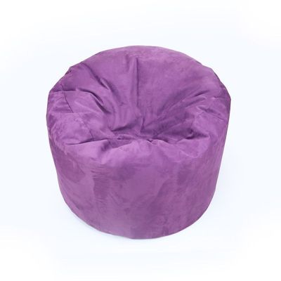 Luxe Decora Pluche Water Repellent Suede Bean Bag With Filling (Compact) - Berry Violet