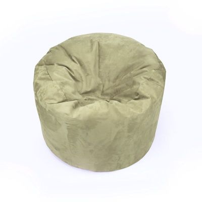 Luxe Decora Pluche Water Repellent Suede Bean Bag With Filling (Compact) - Creamy White