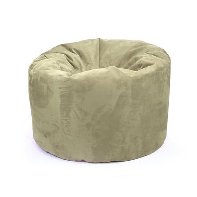 Luxe Decora Pluche Water Repellent Suede Bean Bag With Filling (Compact) - Creamy White