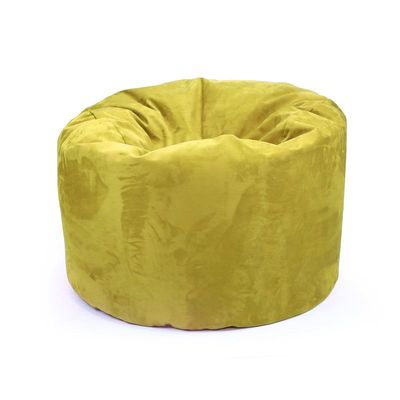 Luxe Decora Pluche Water Repellent Suede Bean Bag With Filling (Compact) - Golden Yellow