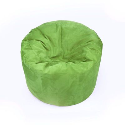 Luxe Decora Pluche Water Repellent Suede Bean Bag With Filling (Large) - Pastel Green