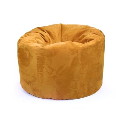 Luxe Decora Pluche Water Repellent Suede Bean Bag With Filling (Large) - Mandarin Orange