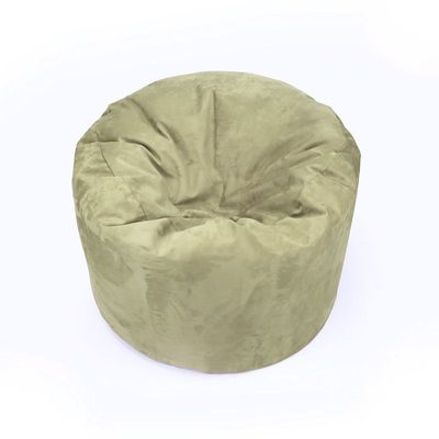 Luxe Decora Pluche Water Repellent Suede Bean Bag With Filling (Large) - Creamy White
