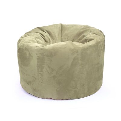 Luxe Decora Pluche Water Repellent Suede Bean Bag With Filling (Large) - Creamy White