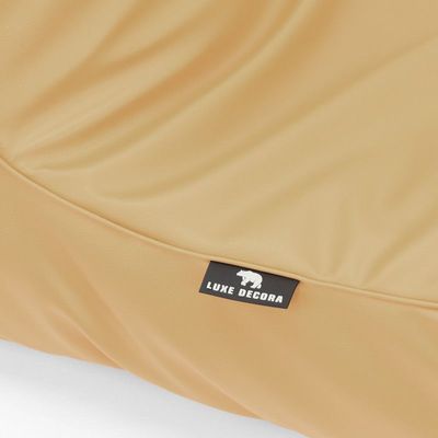 Luxe Decora Sereno Recliner Lounger Faux Leather Bean Bag With Filling (Large) - Beige
