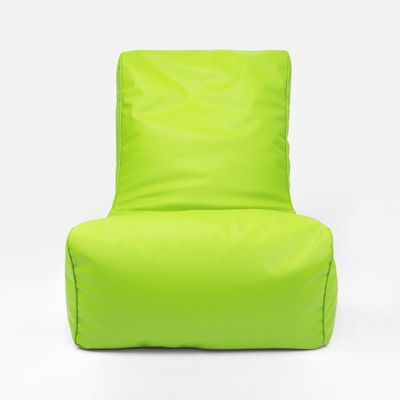 Luxe Decora Sereno Recliner Lounger Faux Leather Bean Bag With Filling (Large) - Green