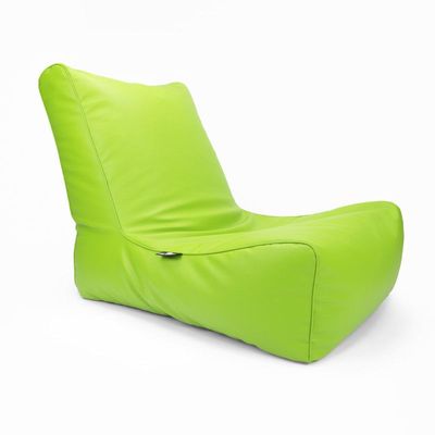 Luxe Decora Sereno Recliner Lounger Faux Leather Bean Bag With Filling (Large) - Green