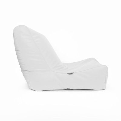 Luxe Decora Sereno Recliner Lounger Faux Leather Bean Bag With Filling (Large) - White