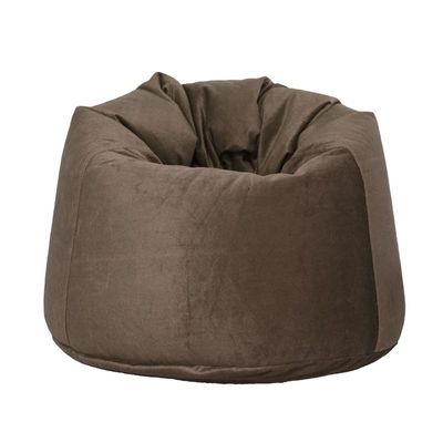 Luxe Decora Premium Suede Velvet Bean Bag With Polystyrene Beads Filling (Large) - Light Brown