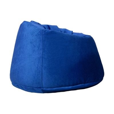 Luxe Decora Premium Suede Velvet Bean Bag With Polystyrene Beads Filling (X-Large) - Royal Blue