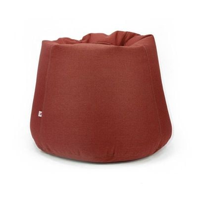 Luxe Decora Fabric Bean Bag With Filling (M) - Dark Red