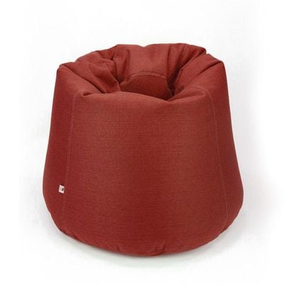 Luxe Decora Fabric Bean Bag With Filling (M) - Dark Red