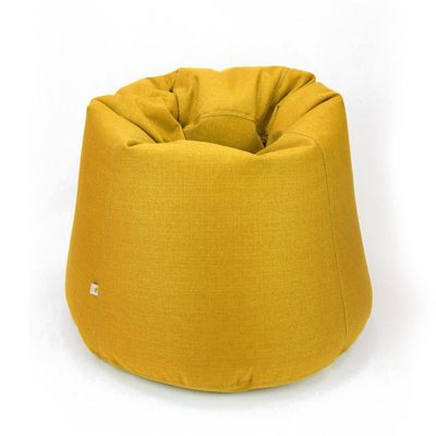 Luxe Decora Fabric Bean Bag With Filling (M) - Yellow