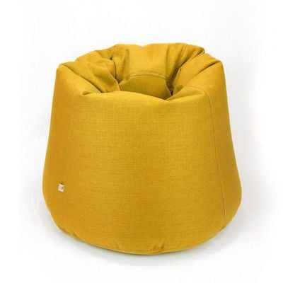 Luxe Decora Fabric Bean Bag With Filling (L) - Yellow