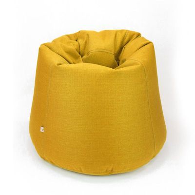 Luxe Decora Fabric Bean Bag With Filling (L) - Yellow