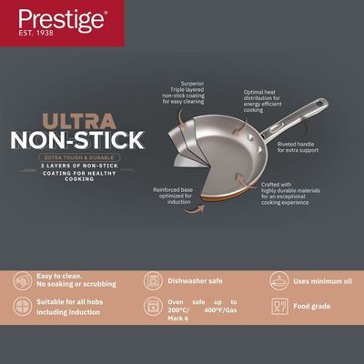 Prestige Ultra 25 Cm/10" Frypan With Pan Holder - Copper