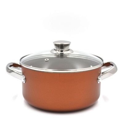 Prestige Ultra 20 Cm/2.8 L/3 Qt Casserole With Glass Lid And Pan Holder - Copper