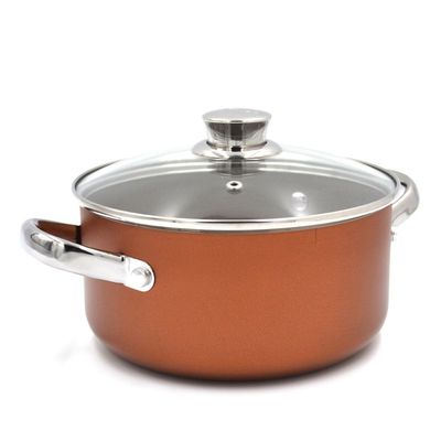 Prestige Ultra 20 Cm/2.8 L/3 Qt Casserole With Glass Lid And Pan Holder - Copper