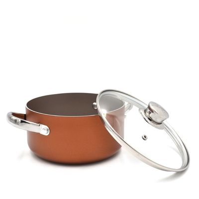 Prestige Ultra 20 Cm/2.8 L/3 Qt Casserole With Glass Lid And Pan Holder - Copper