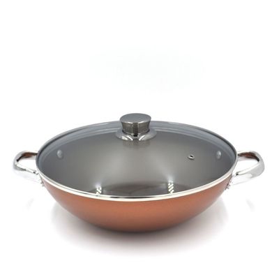 Prestige Ultra 24 Cm Kadai With Glass Lid And Pan Holder - Copper