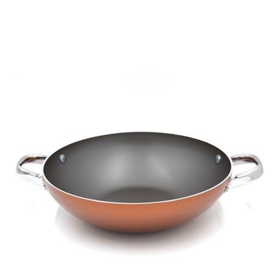 Prestige Ultra 24 Cm Kadai With Glass Lid And Pan Holder - Copper